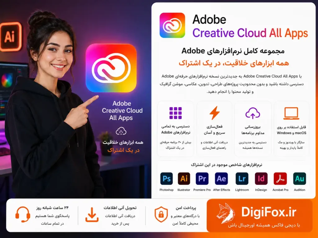 خرید اکانت Adobe Creative Cloud All Apps